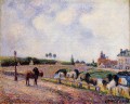 the pontoise bridge 1891 Camille Pissarro